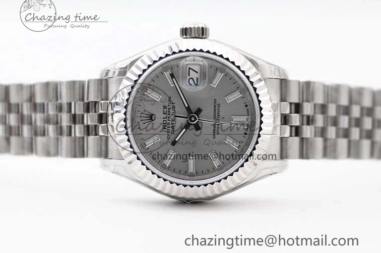 SS on Silver Steel Lady Bracelet 1:1 904L 28 TWF Best Dial DateJust President Edition NH05 0426